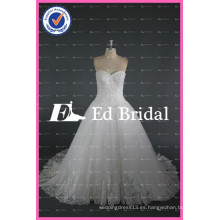 ED nupcial con cuentas de encaje Appliqued cariño de encaje de vestidos de boda blanco vestido de bola China